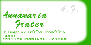 annamaria frater business card